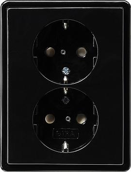 GIRA WCD 2-VOUD RA KB ZWART SC