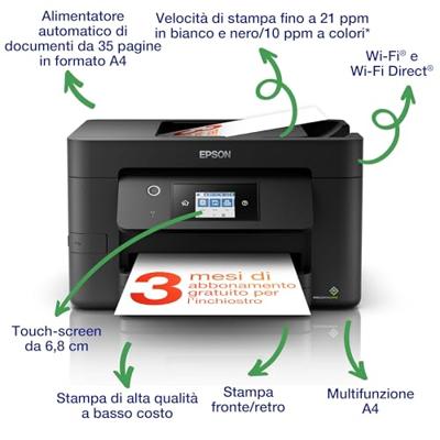 Epson WorkForce Pro WF-3820DWF All-in-one inkjet printer Zwart - thumbnail