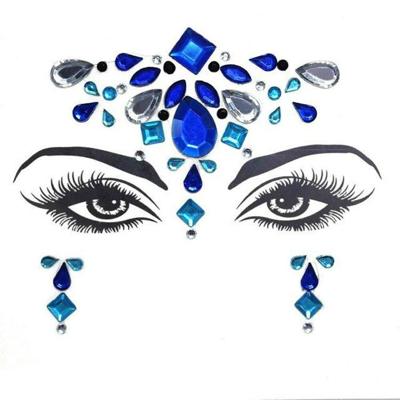 3 PC'S voorhoofd groene Masquerade make-up acryl gezicht sticker stijl: YT-55 3 PC'S voorhoofd groene Masquerade make-up acryl gezicht sticker stijl: YT-55