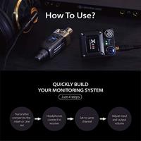 Xvive U4 Set R4 draadloze in-ear set (2.4 GHz) - thumbnail