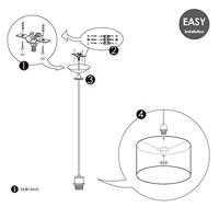 Light depot - verlichtingspendel basic xl mat staal - Outlet - thumbnail