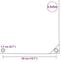 Dekzeil 650 g/m 3,5x5 m wit - thumbnail