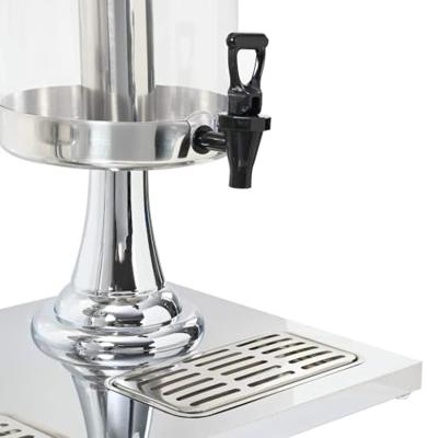 Dubbele sapdispenser roestvrij staal 2x8 L - thumbnail