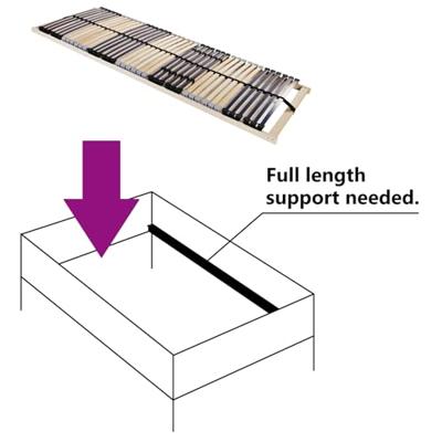 Lamelbodem Bruin 70 x 190 cm Hout en Plastic