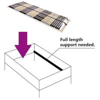 Lamelbodem Bruin 90 x 190 cm Hout en Plastic - thumbnail