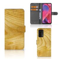 OPPO A54 5G | A74 5G | A93 5G | Book Style Case | Licht Hout - thumbnail