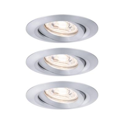 Paulmann 94297 EBL Nova mini Coin LED-inbouwlamp Set van 3 stuks 4 W Aluminium Paulmann 94297 EBL Nova mini Coin LED-inbouwlamp Set van 3 stuks 4 W Aluminium