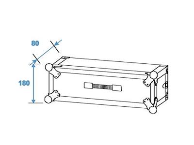 ROADINGER Effect Rack CO DD, 3U, 40cm deep, black
