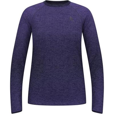 Odlo Essential Naadloze Longsleeve Loopkleding Loopshirt Eclipse Melange - donkerblauw, XL