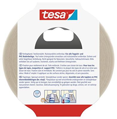 Tesa Dubbelzijdig tapijttape | lengte 25 m | breedte 50 mm wiel | 6 stuks - 55735-00014-11 55735-00014-11 Tesa Dubbelzijdig tapijttape | lengte 25 m | breedte 50 mm wiel | 6 stuks - 55735-00014-11 55735-00014-11