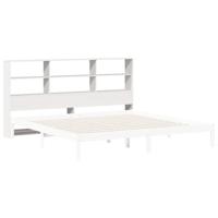 Hoofdbord met opbergruimte 180 cm massief grenenhout wit - thumbnail