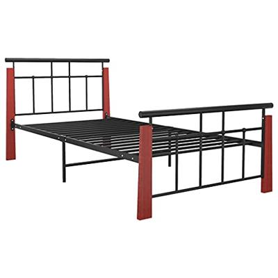 Bedframe metaal en massief eikenhout 90x200 cm Bedframe metaal en massief eikenhout 90x200 cm