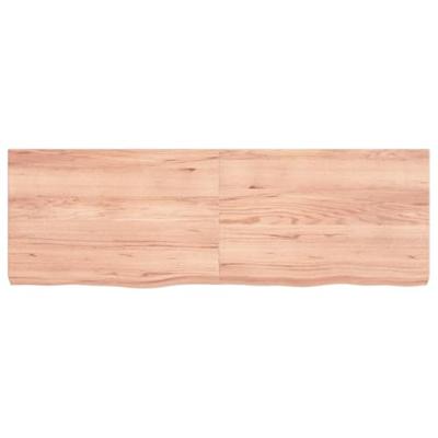 Tafelblad 120x40x(2-6)cm behandeld massief eikenhout lichtbruin