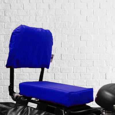 Fietskussen Pakket Blauw met rugleuning en voetsteuntjes