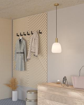 Eglo Gouden hanglampManzanares met wit glas - 900305