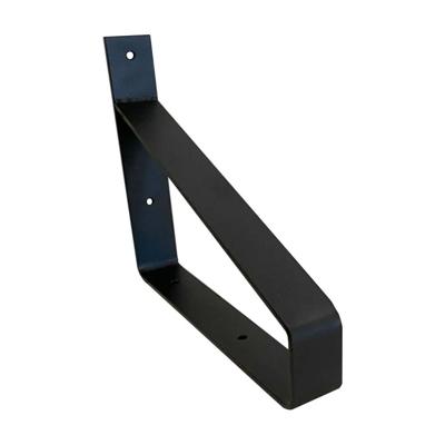 Massief stalen muurbeugel zwart diepte 30 cm en hoogte 15 cm