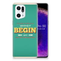 OPPO Find X5 Pro | Siliconen hoesje | met naam Quote Begin - thumbnail
