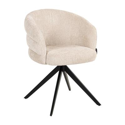 Richmond Draaibare Eetkamerstoel 'Serenity' Chenille, kleur Beige