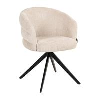 Richmond Draaibare Eetkamerstoel 'Serenity' Chenille, kleur Beige - thumbnail