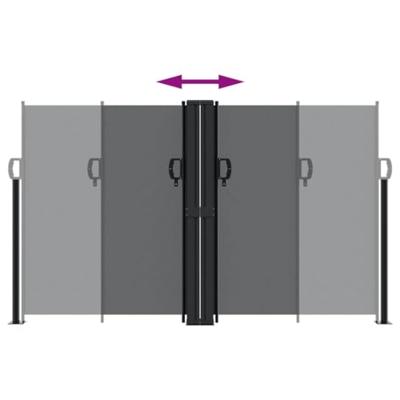 VidaXL Windscherm uittrekbaar 140x600 cm zwart