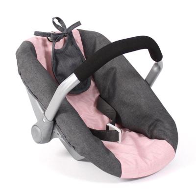 Poppen Autozitje Maxi-Cosi-stijl - Melange Antraciet Roze Poppen Autozitje Maxi-Cosi-stijl - Melange Antraciet Roze