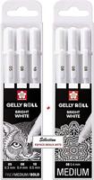 Gelschrijver Sakura Gelly Roll Classic set à 3 breedtes wit | 6 stuks - thumbnail