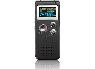 Fedec Premium Voicerecorder - Geluidsrecorder - Tot 8 GB geheugen - Zwart