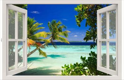 Tuindoek raam malediven 210x140cm Customize-it - Customize it