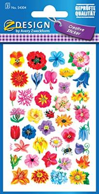 Avery AV-54304 Papieretiket Z-design Creative Pakje A 3 Vel Bloempjes