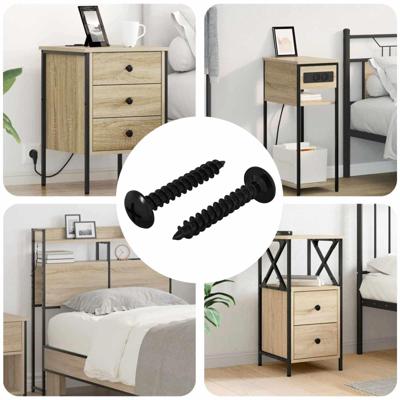 VidaXL Zelftappende nagel 2 pcs zwart 4 x 25 mm staal