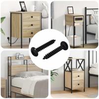 VidaXL Zelftappende nagel 2 pcs zwart 4 x 25 mm staal - thumbnail