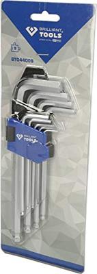 Brilliant Tools BT044009 Haakse schroevendraaierset T 10, T 15, T 20, T 25, T 27, T 30, T 40, T 45, T 50 9-delig - thumbnail