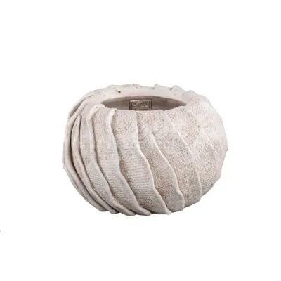 PTMD Bloempot Illaria Cement Crème Ø21cm PTMD Bloempot Illaria Cement Crème Ø21cm