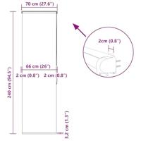 Doucherolgordijn met cassette 70x240 cm stofbreedte 66 cm - thumbnail