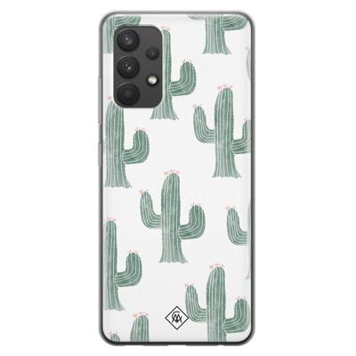 Samsung Galaxy A32 4G siliconen telefoonhoesje - Cactus print