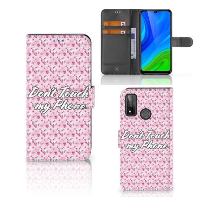 Huawei P Smart 2020 Portemonnee Hoesje Flowers Pink DTMP Huawei P Smart 2020 Portemonnee Hoesje Flowers Pink DTMP