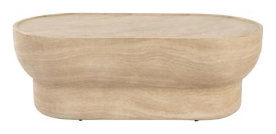 Zuiver Ovale Salontafel 'Noble' Travertinlook, 100 x 50cm