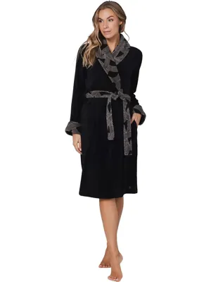 Pastunette dames Badjas - Zwart - Morning Gown