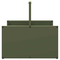 Brandhoutrek 40x40x40 cm koudgewalst staal olijfgroen - thumbnail