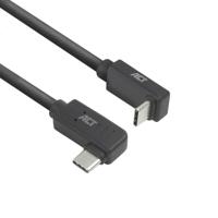 ACT USB 3.0 10Gbps 60W USB Type-C (haaks horizontaal) - USB Type-C (haaks verticaal) 2m - thumbnail
