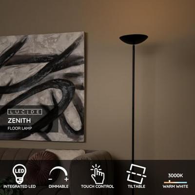 Lucide ZENITH - Vloerlamp - LED Dimb. - 1x20W 3000K - Zwart Lucide ZENITH - Vloerlamp - LED Dimb. - 1x20W 3000K - Zwart