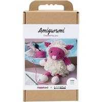 Creativ Company Hobbyset amigurumi, schaap, roze, off white, 1 doos - thumbnail