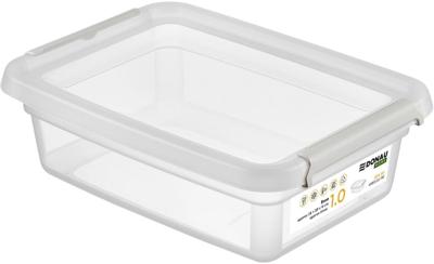 DONAU Home opbergdoos, 1 liter, transparant