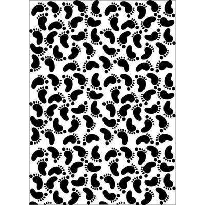 Nellie's Choice • mixed media stencil a5 babyfeet