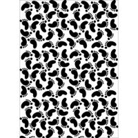 Nellie's Choice • mixed media stencil a5 babyfeet - thumbnail