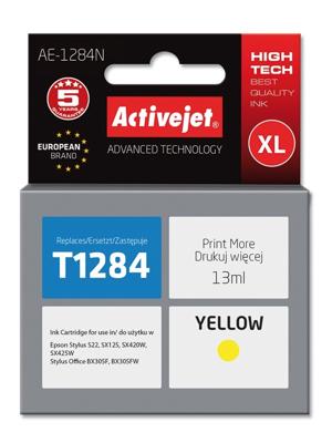 Activejet AE-1284N inkt (vervanging van Epson T1284; Supreme; 13 ml; geel) Activejet AE-1284N inkt (vervanging van Epson T1284; Supreme; 13 ml; geel)
