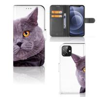 iPhone 12 | 12 Pro (6.1") | Telefoonhoesje | Met pasjeshouder | Kat - thumbnail