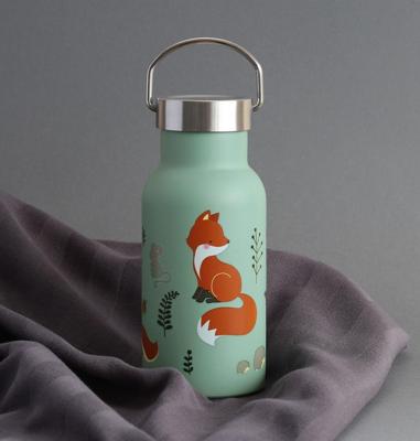 Roestvrijstalen fles voor kinderen BOSVRIENDEN A Little Lovely Company, 350 ml mintgroen - thumbnail