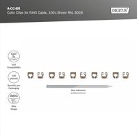 Digitus A-CC-BR A-CC-BR Gekleurde clips voor patchkabel Bruin - thumbnail
