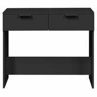 Wandtafel 90x36x75 cm bewerkt hout zwart - thumbnail